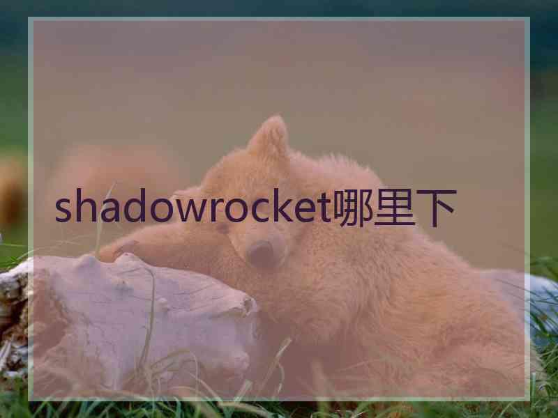 shadowrocket哪里下