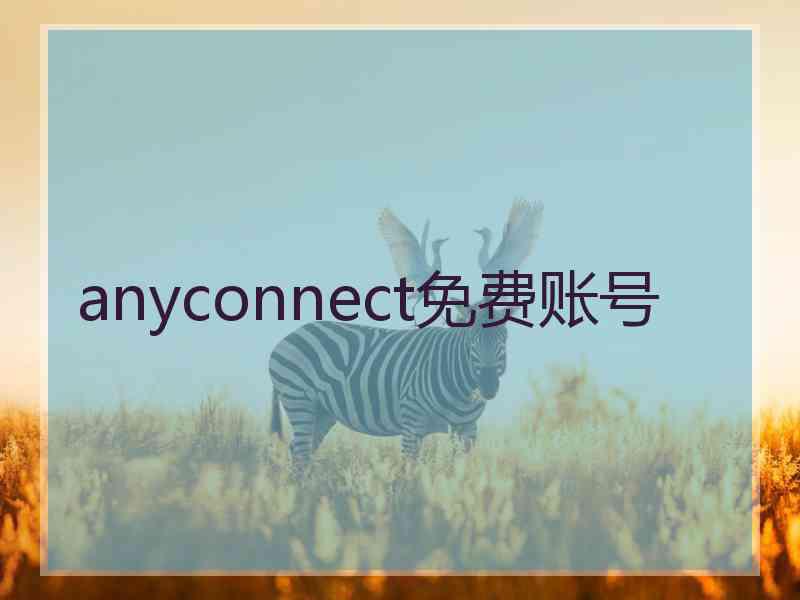 anyconnect免费账号