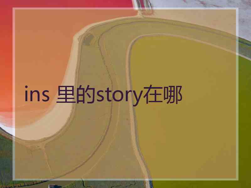 ins 里的story在哪