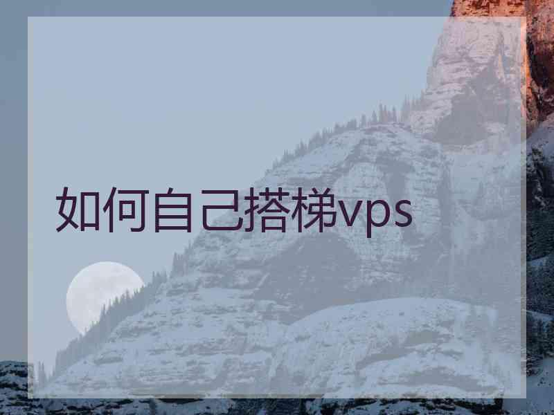 如何自己搭梯vps