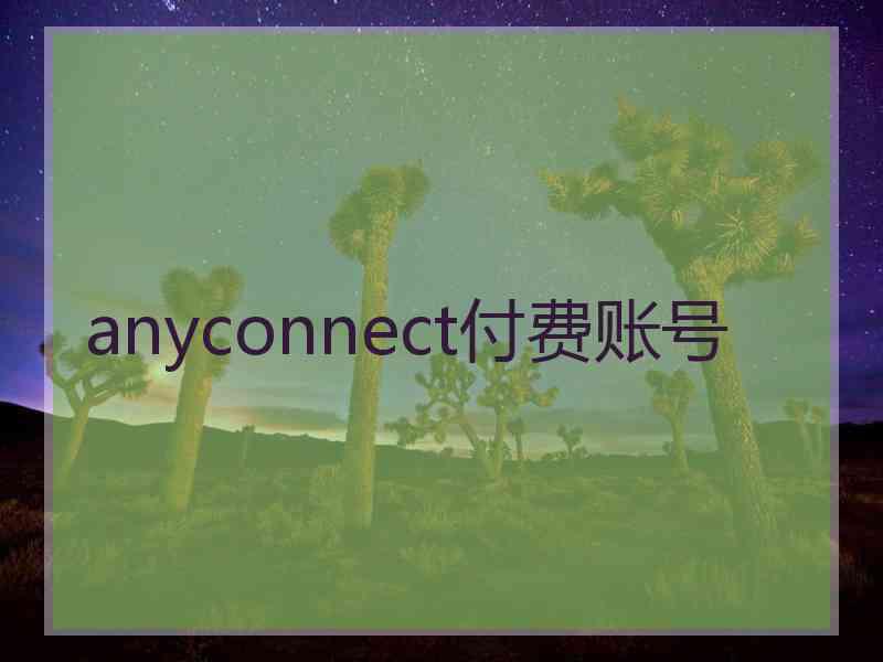 anyconnect付费账号