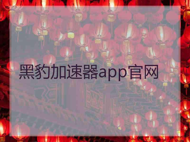 黑豹加速器app官网