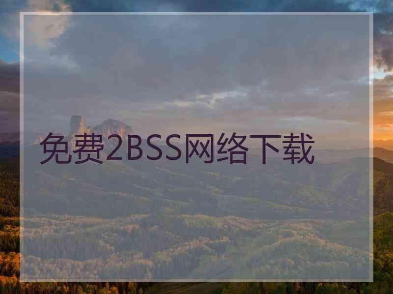 免费2BSS网络下载