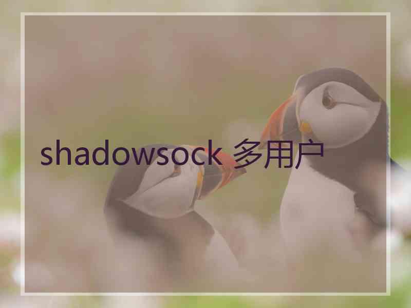 shadowsock 多用户