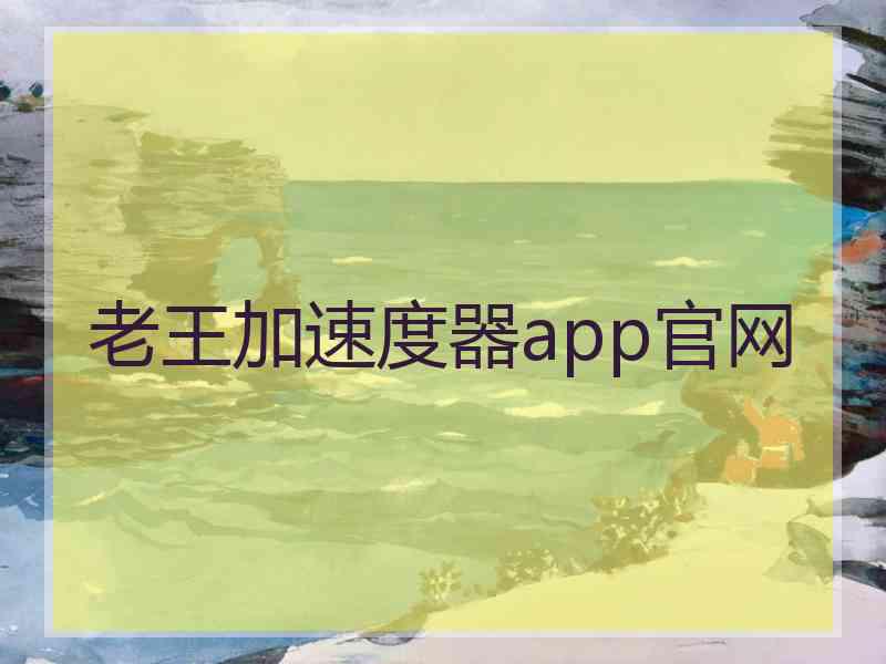 老王加速度器app官网