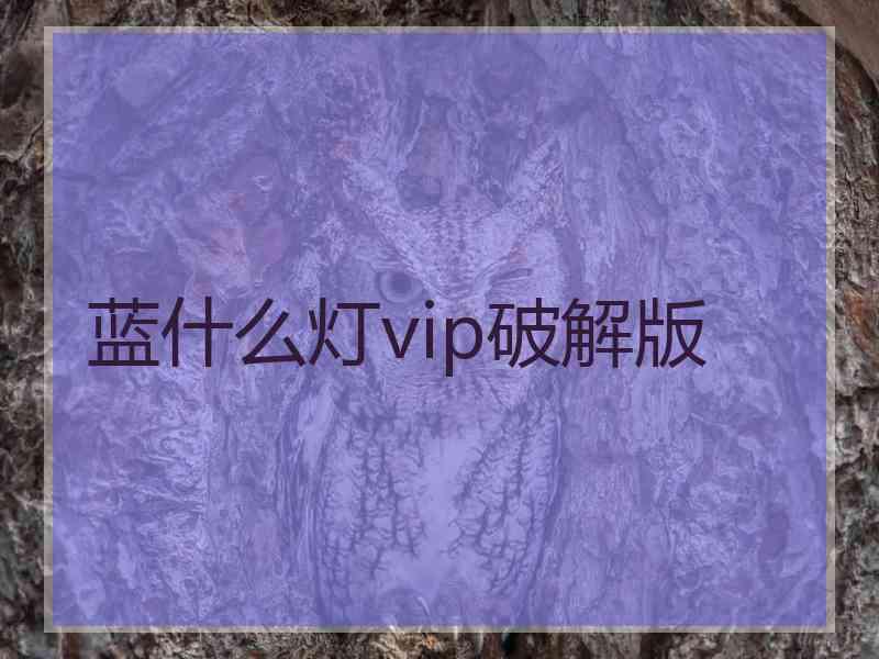 蓝什么灯vip破解版