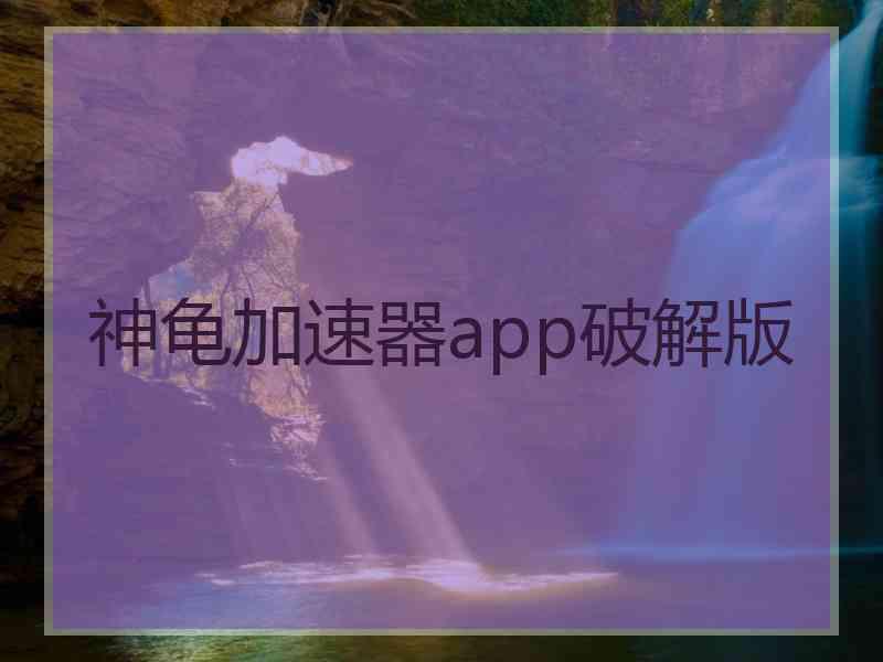 神龟加速器app破解版